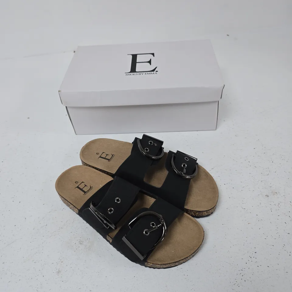 E. SHOES BY EMMA NATALIA SANDALS - BLACK, UK SIZE 5