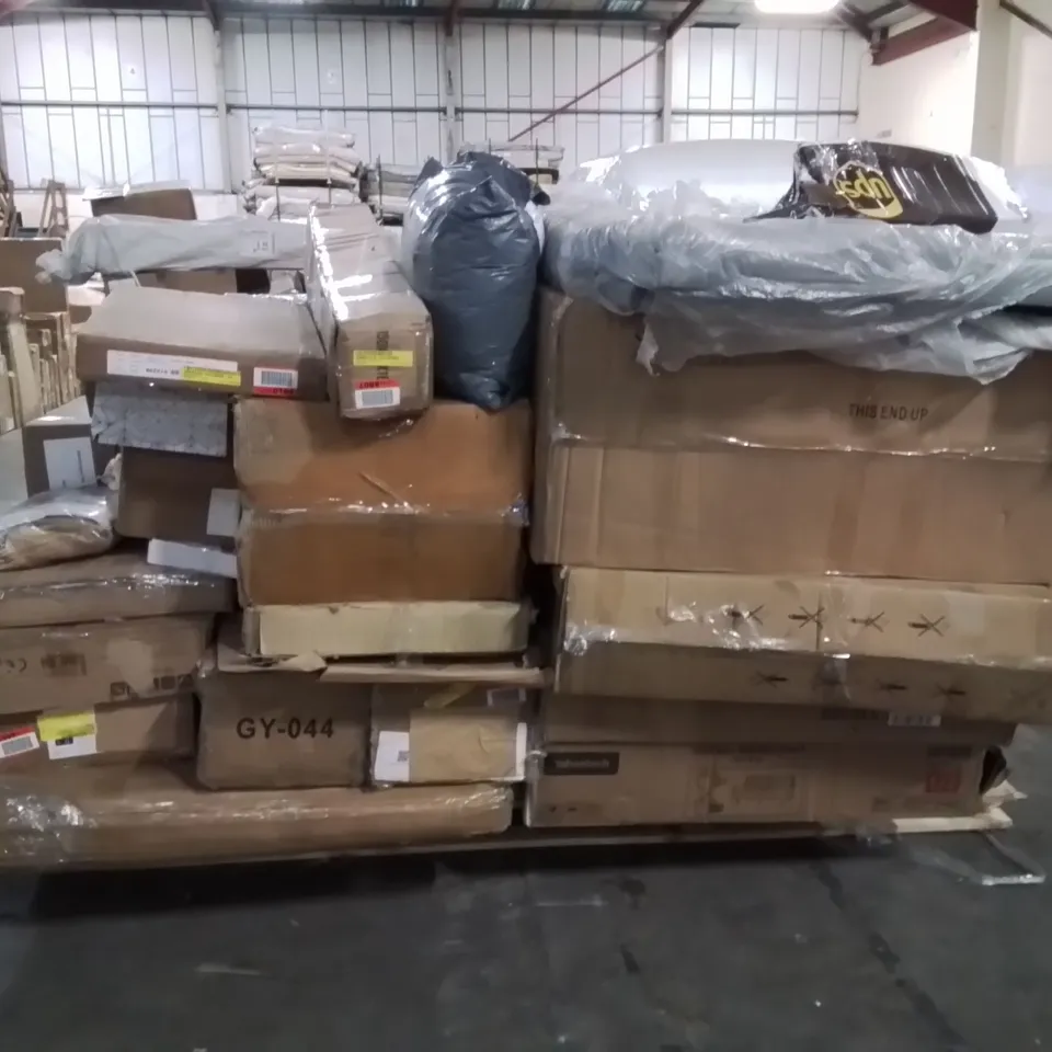 PALLET OF INCOMPLETE FURNITURE SETS TO INCLUDE;SOFA,LED CEILING LIGHT,SHOE RACK