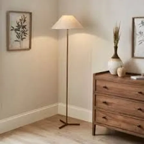 BOXED DIGBY MID CENTURY TRIPOD FLOOR LAMP