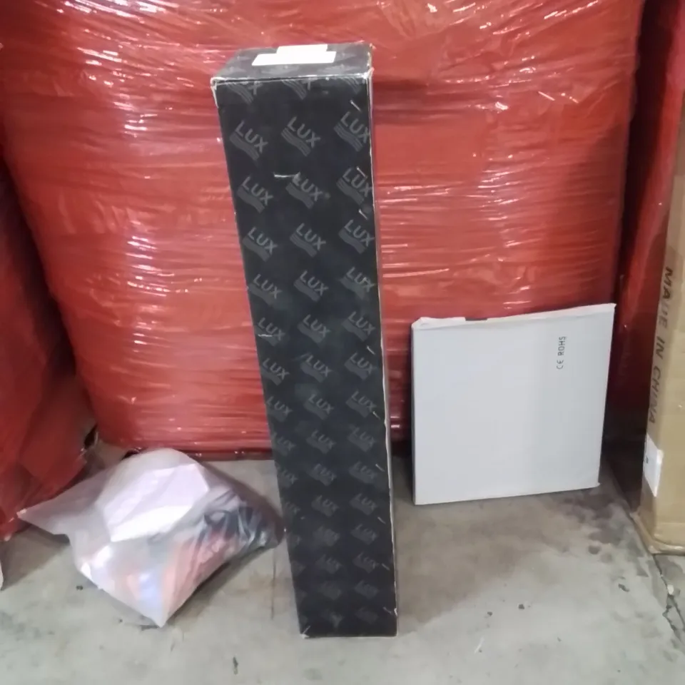 PALLET OF ASSORTED HOUSEHOLD GOODS AND PRODUCTS TO INCLUDE;MAGNETIC DARTBOARD,LUX SHOWER FITTING,BALLOON ARCH STAND 