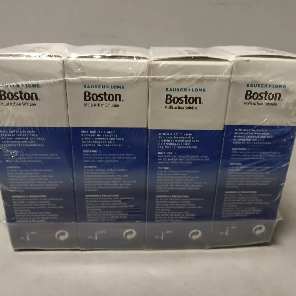 SET OF 4 BAUSCH + LOMB BOSTON MULTI ACTION SOLUTION (4x120ml)