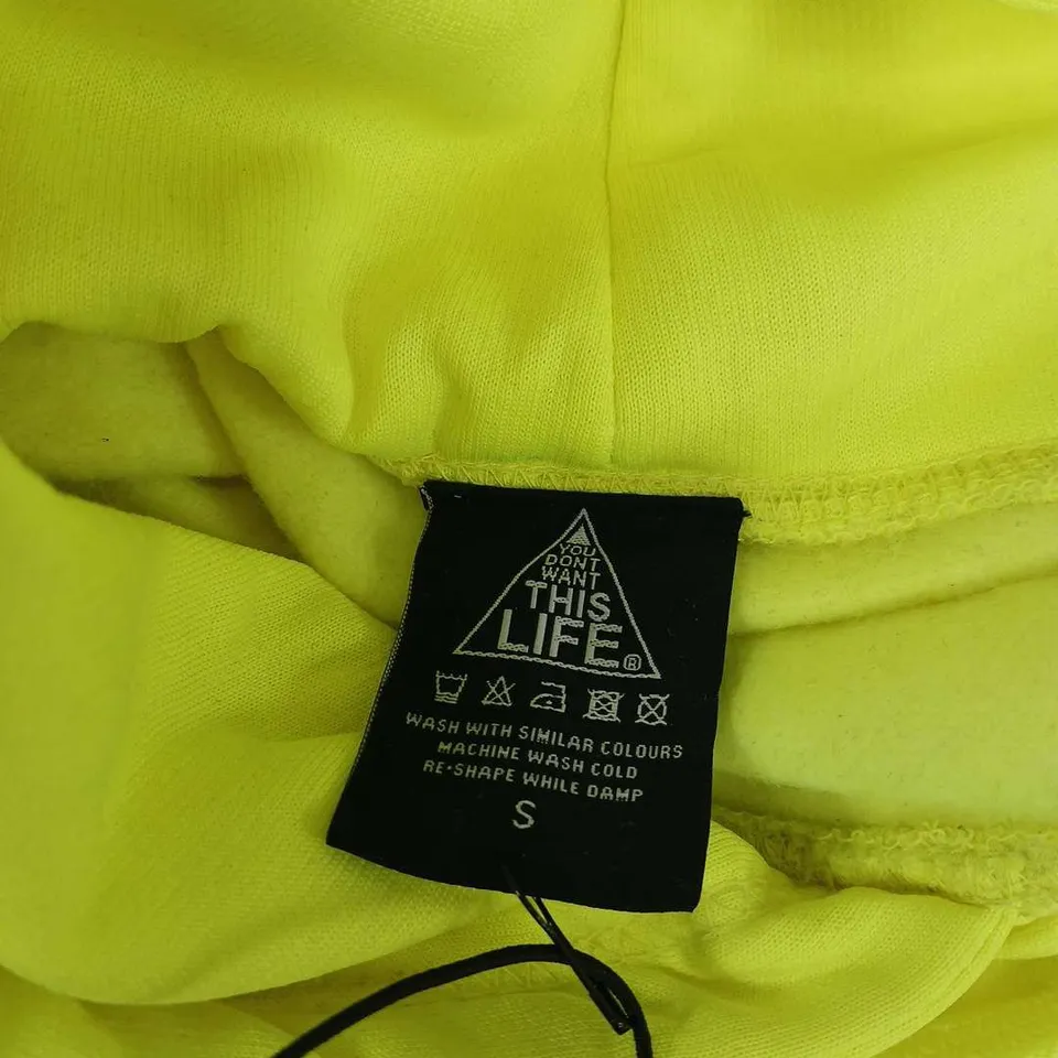 YOU DON'T WANT THIS LIFE LIMITED EDITION REDLINE HOODIE – NEON YELLOW, SIZE S