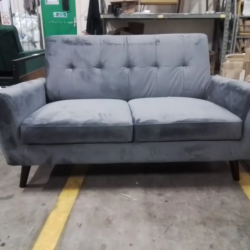 BOSTROM 2 SEATER LINEN SOFA DARK GREY