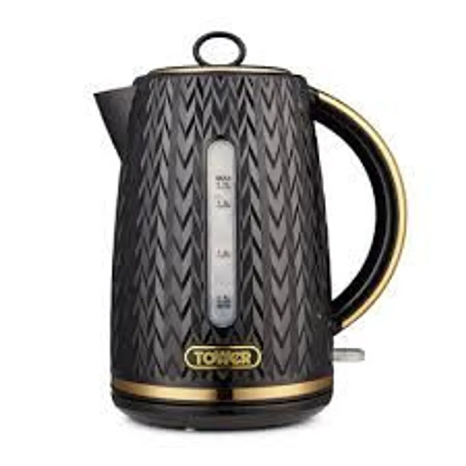 BOXED TOWER EMPIRE 1.7L KETTLE WITH RAPID BOIL, REMOVABLE FILTER - BLACK