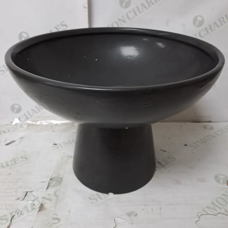 K BY KELLY HOPPEN FOOTED BOWL - BLACK