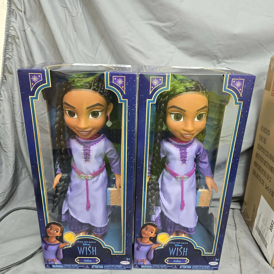 LOT OF 2 DISNEY WISH ASHA DOLLS