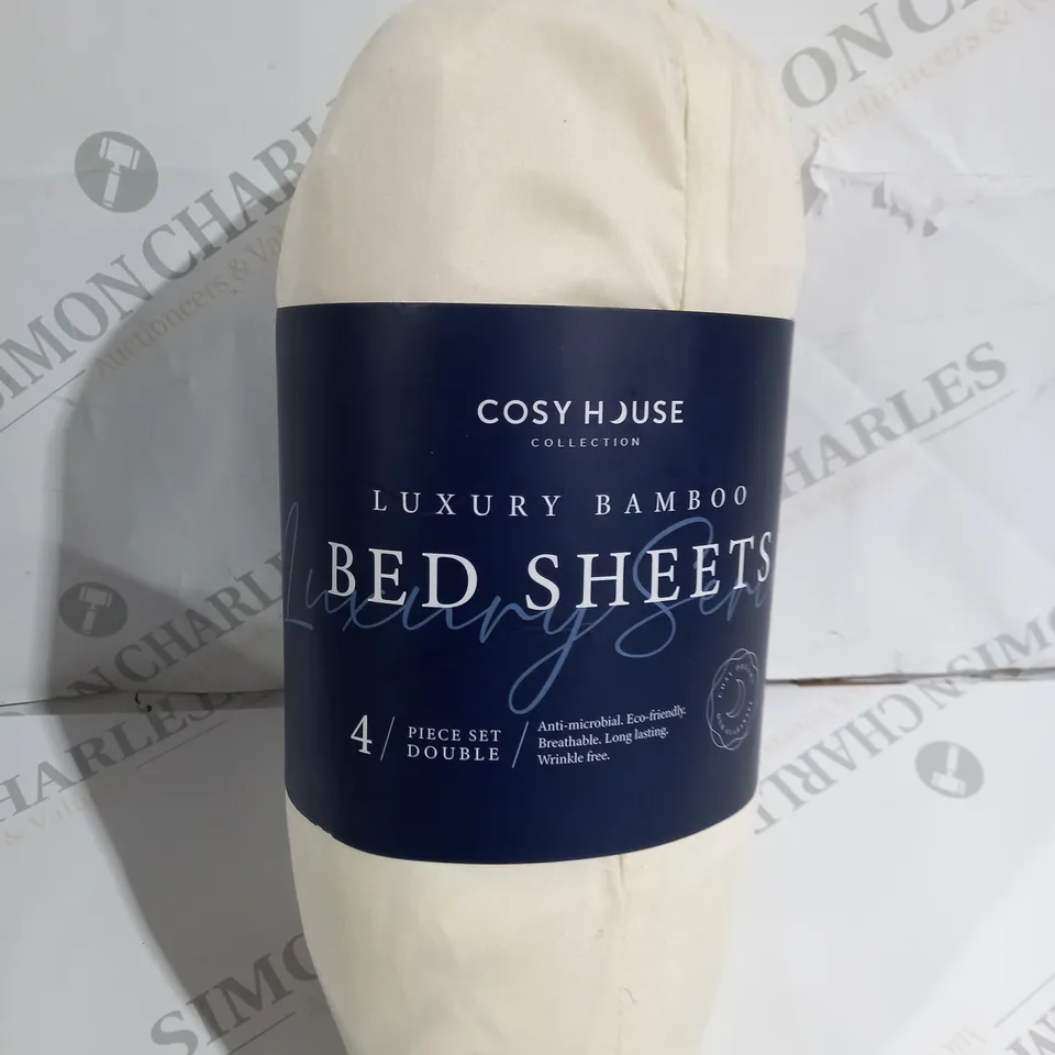 COSY HOUSE LUXURY BAMBOO BED SHEETS ( 4 PIECE SET DOUBLE )
