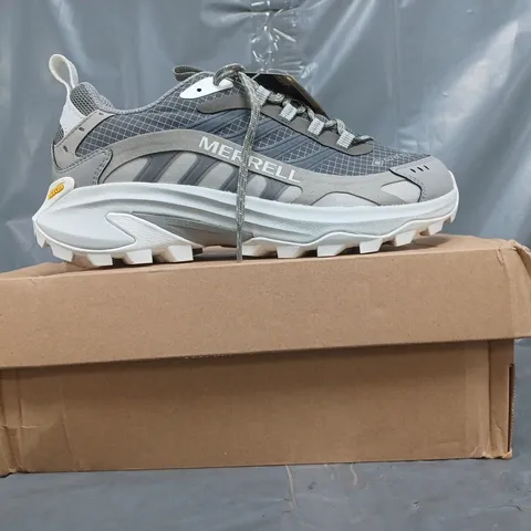 BOXED PAIR OF MERRELL MOAB SPEED 2 GTX SHOES IN CHARCOAL/GREY SIZE UK 5