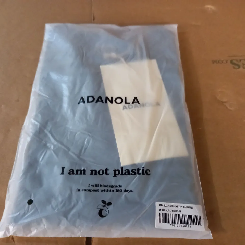 BAGGED ADANOLA LONG SLEEVE TOP IN DARK OLIVE - XS