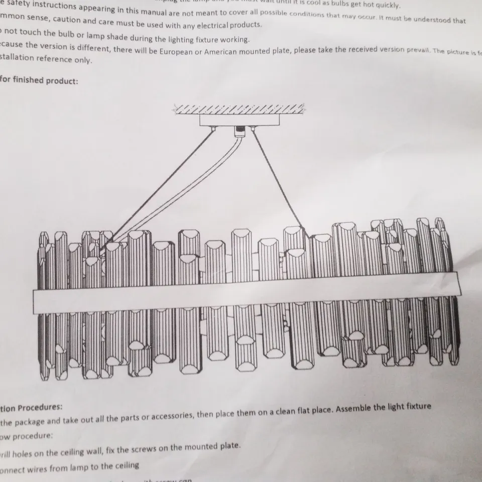BOXED CRYSTAL CHANDELIER 