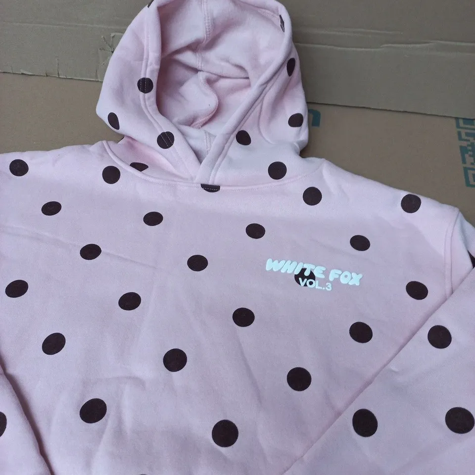 WHITE FOX VOL.3 PINK POLKA DOT HOODIE – WOMEN'S - SIZE L