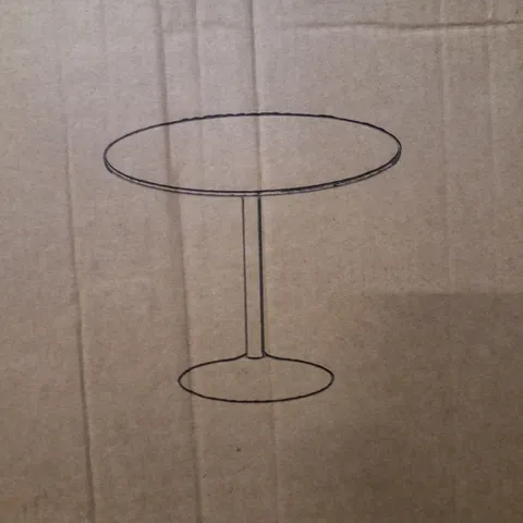 BOXED ROUND DINING TABLE - BLACK