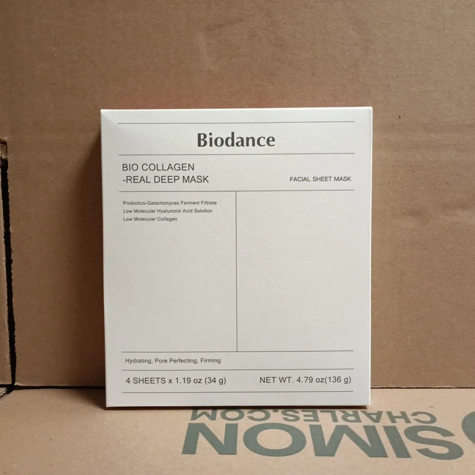 BIODANCE BIO COLLAGEN REAL DEEP MASK FACIAL SHEET MASK – BOX OF 4 X 34G SHEETS