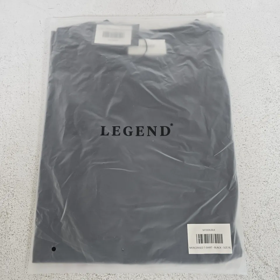 BAGGED LEGENDS MERCERISED T-SHIRT IN BLACK - XL
