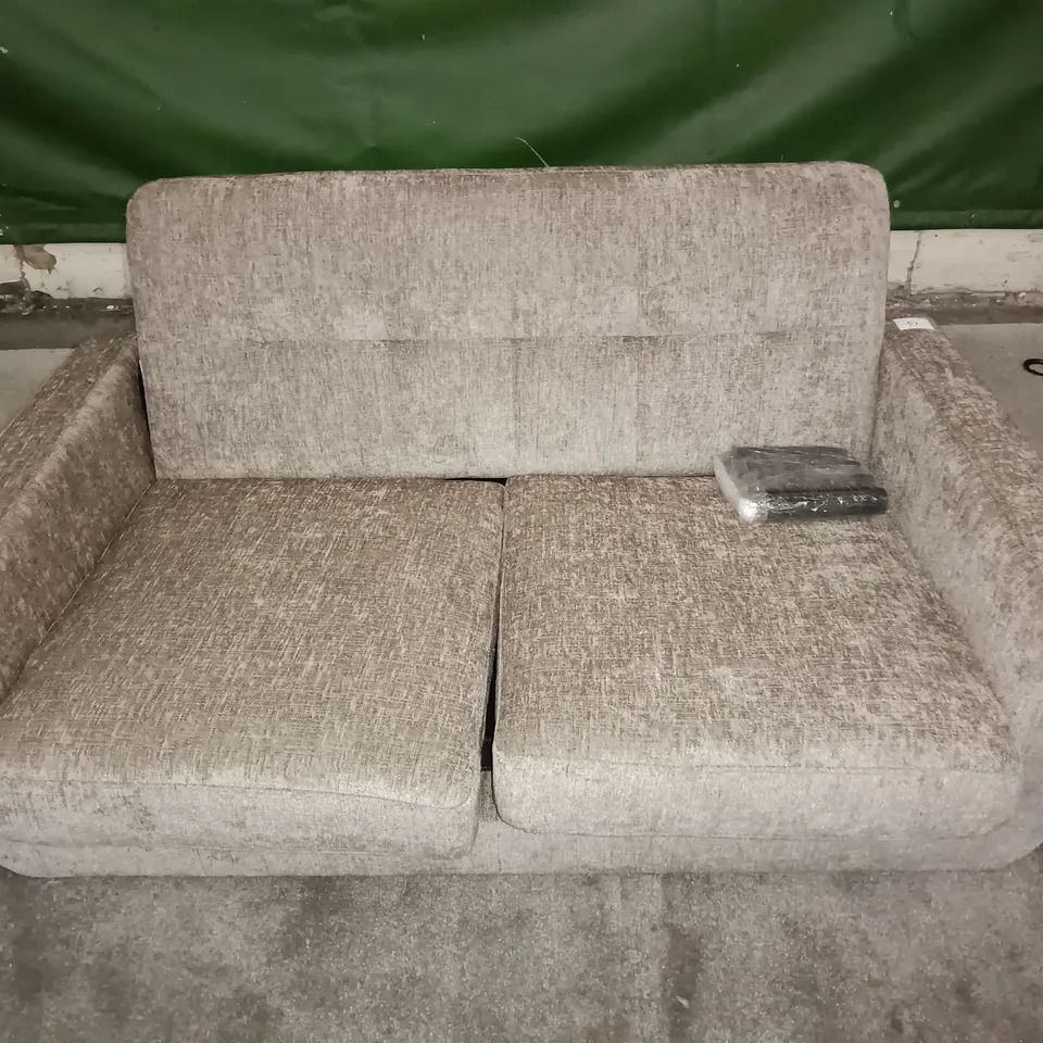 TAUPE FABRIC SMALL 2-SEATER SOFA 