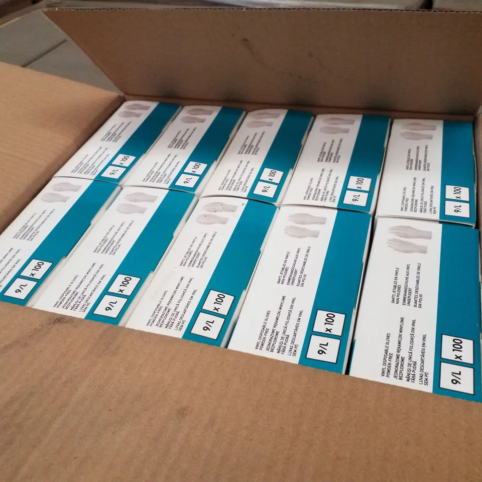 PALLET OF APPROXIMATELY 56 INTCO VINYL DISPOSABLE GLOVES 100PK BOXES - LARGE
