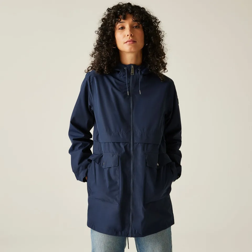 BRAND NEW WOMEN'S NAVAEH WATERPROOF JACKET IN NAVY - UK 8