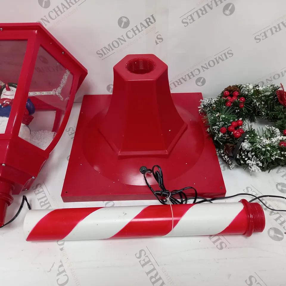 5FT LED SNOWING STREET LAMP CANDY CANE RRP £99.99
