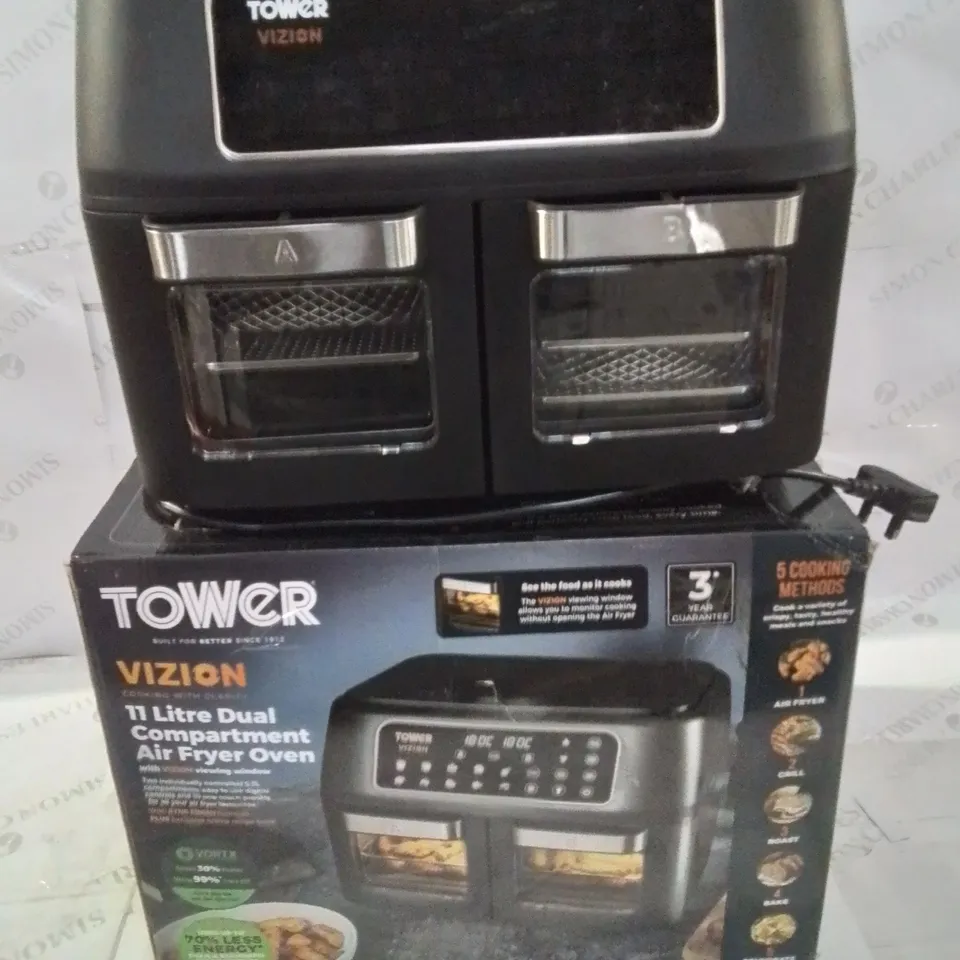 BOXED TOWER DOUBLE OVEN AIR FRYER