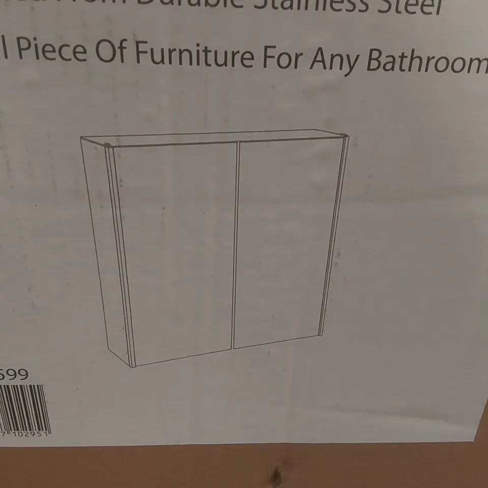 BOXED BATH VIDA TIANO DOUBLE BATHROOM WALL CABINET 