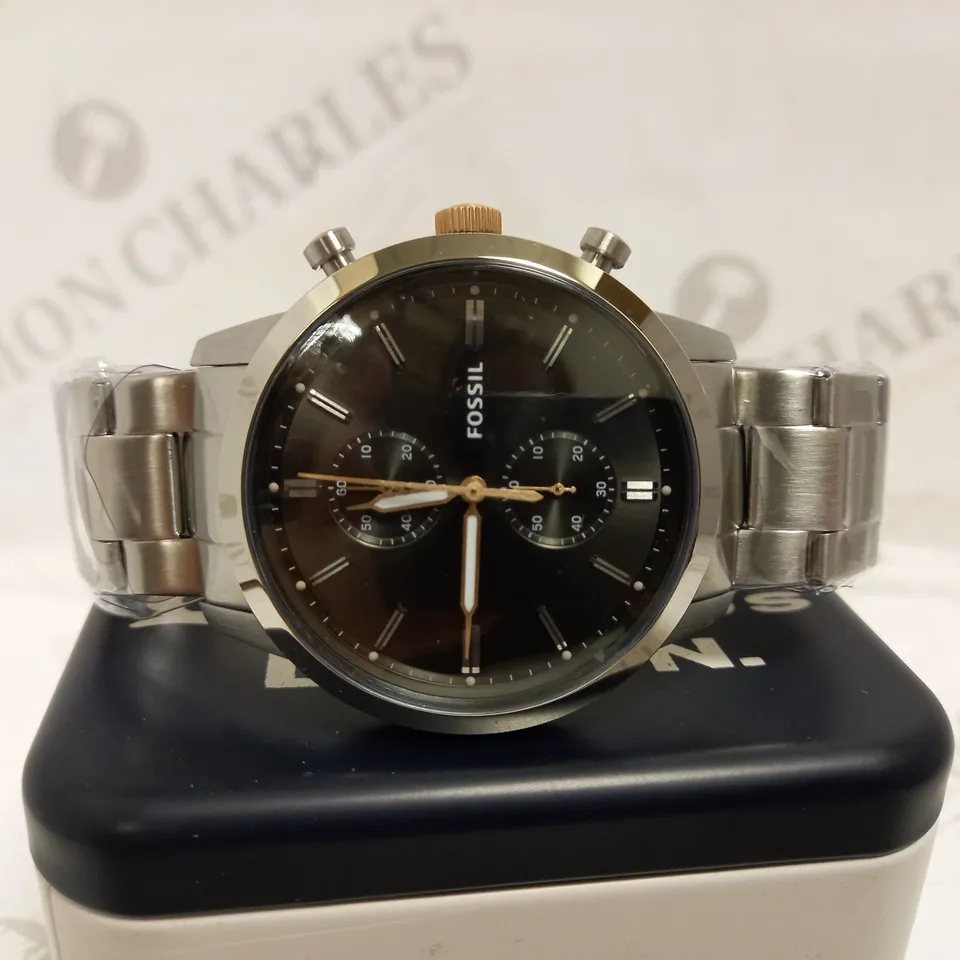 FOSSIL CHRONOGRAPH STAINLESS STEEL WATCH