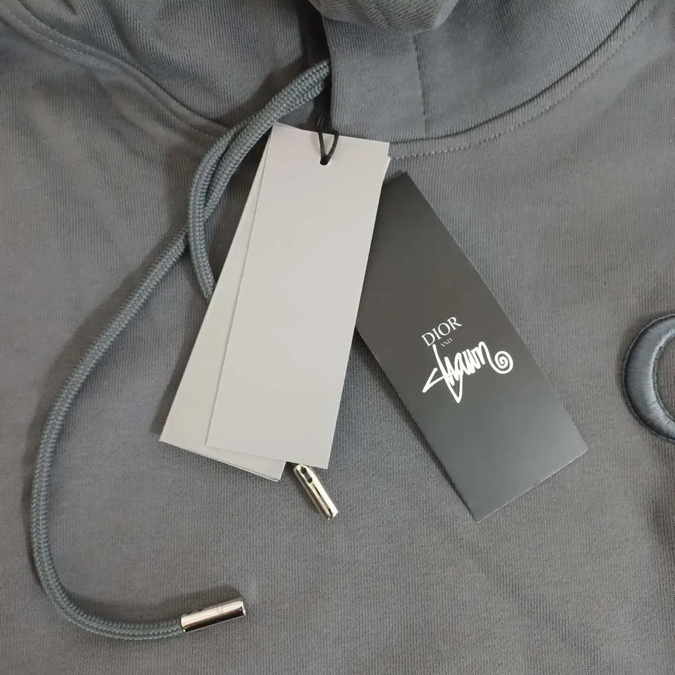 DIOR CD ICON HOODED SWEATSHIRT IN GREY - XXL