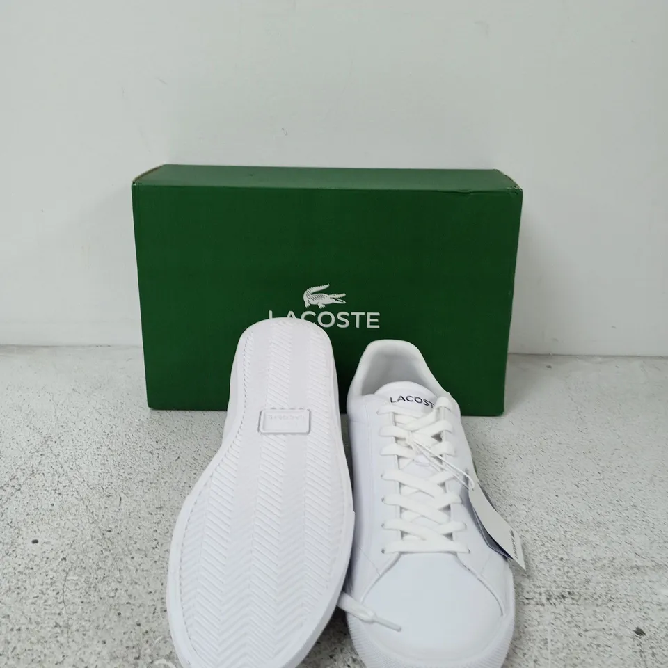 LACOSTE LEROND SET TRAINERS - WHITE SIZE UK10