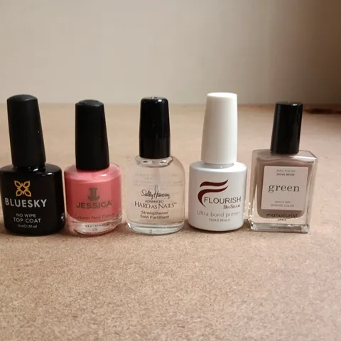 APPROXIMATELY 20 BOTTLES OF NAIL VARNISH TO INCLUDE SALLY HANSEN, FLOURISH AND MANICURIST