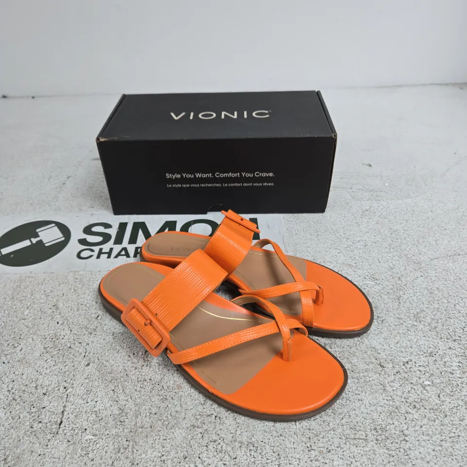 VIONIC WOMEN'S ORANGE SANDALS UK 6– BOXED