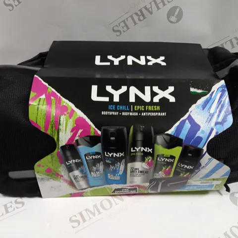 LYNX ICE CHILL/EPIC FRESH BODY SPRAY SET WITH BAG