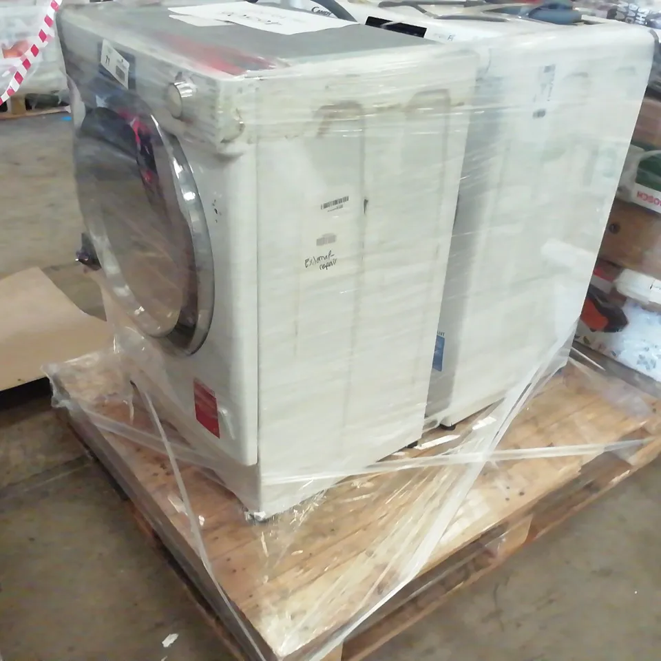 CANDY SMART PRO FREESTANDING WASHING MACHINE WHITE AND HOOVER H-WASH & DRY HBDS485D1ACE INTEGRATED WASHER DRYER