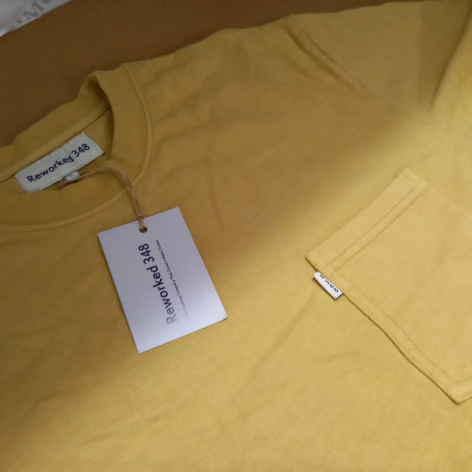 REWORKED 348 DUSTY YELLOW T-SHIRT - L