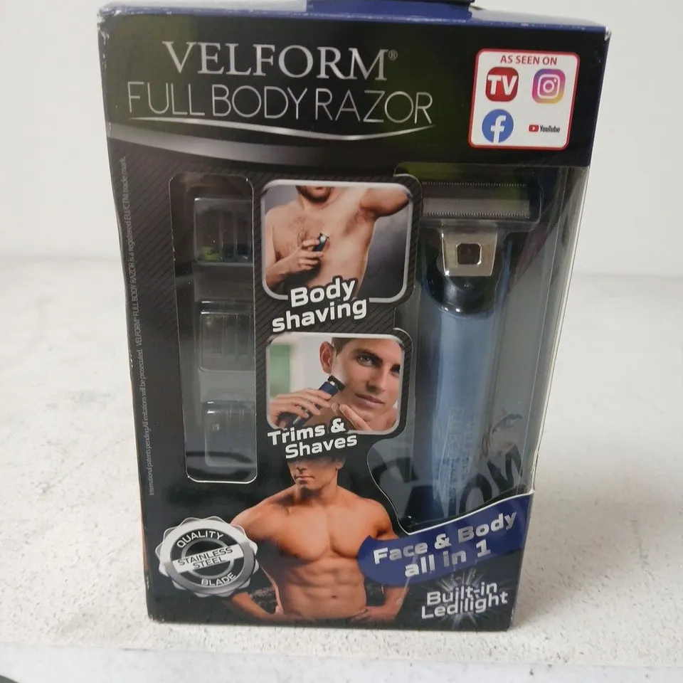 VELFORM FULL BODY RAZOR – ALL-IN-ONE FACE & BODY SHAVER (BOXED)