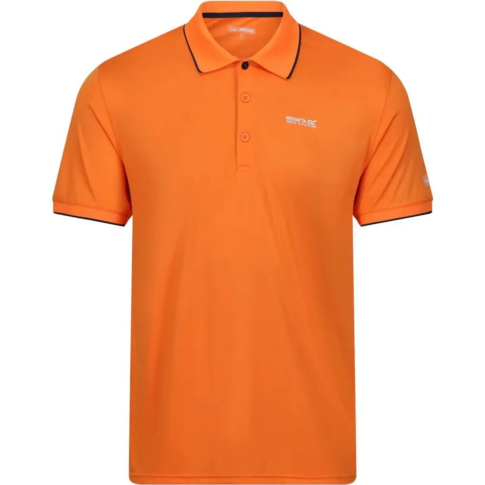REGATTA MEN'S REMEX II JERSEY POLO SHIRT PERSIMMON SOLID SMALL