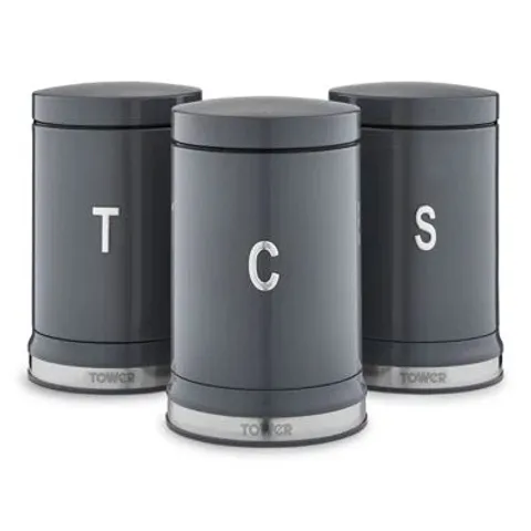 BOXED TOWER T826171 BELLE PIECES OF 3 CANISTERS, TEA/COFFEE/SUGAR STORAGE