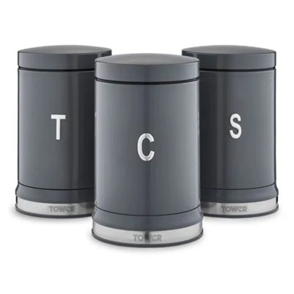BOXED TOWER T826171 BELLE PIECES OF 3 CANISTERS, TEA/COFFEE/SUGAR STORAGE