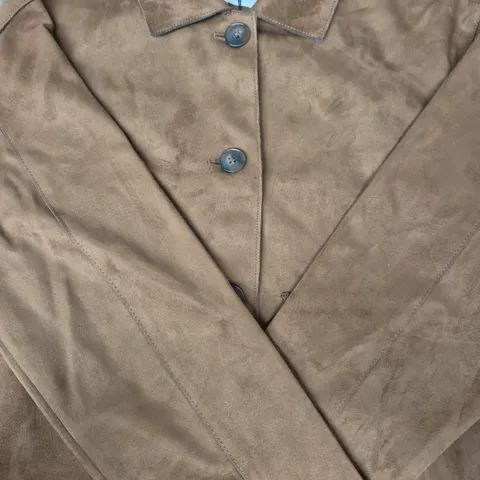 STRADIVARIUS BUTTON-UP JACKET IN BROWN SIZE MEDIUM