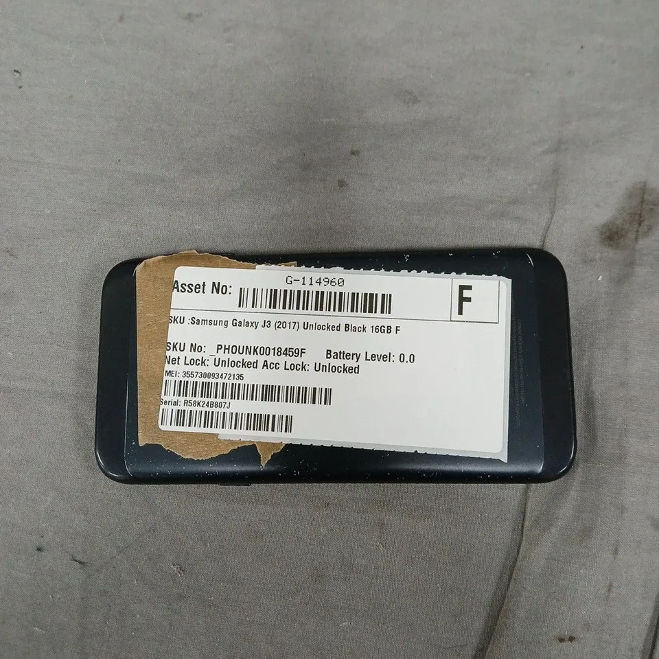 SAMSUNG GALAXY J3 (2017) SMARTPHONE – BLACK, UNLOCKED, 16GB. PHONE DOES NOT POWER ON