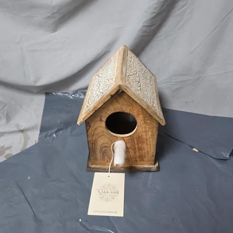 NAKKASHI WOODEN BIRD HOUSE, BOXED