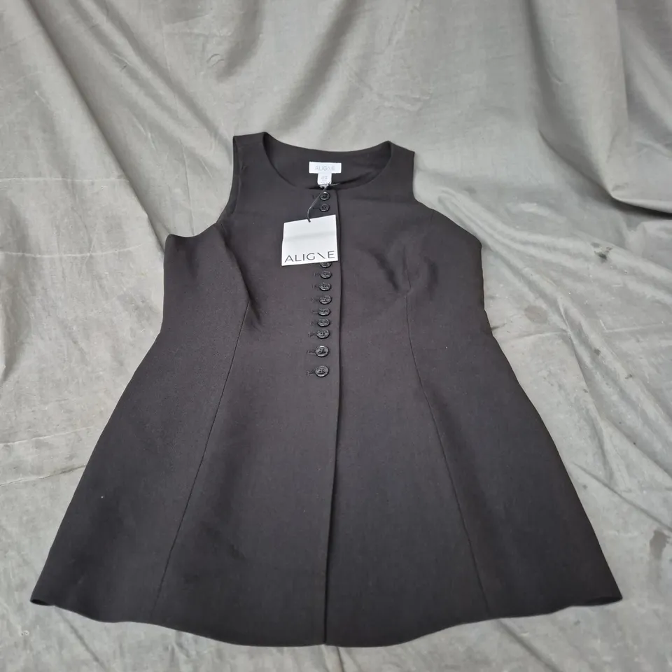 ALIGNE PIYA SLEEVELESS MINI DRESS IN BLACK – UK 10