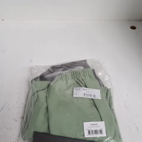 DAMART TWO-PACK PULL-ON TROUSERS – GREEN/GREY, UK 14, INSEAM 29 (2 PACK)
