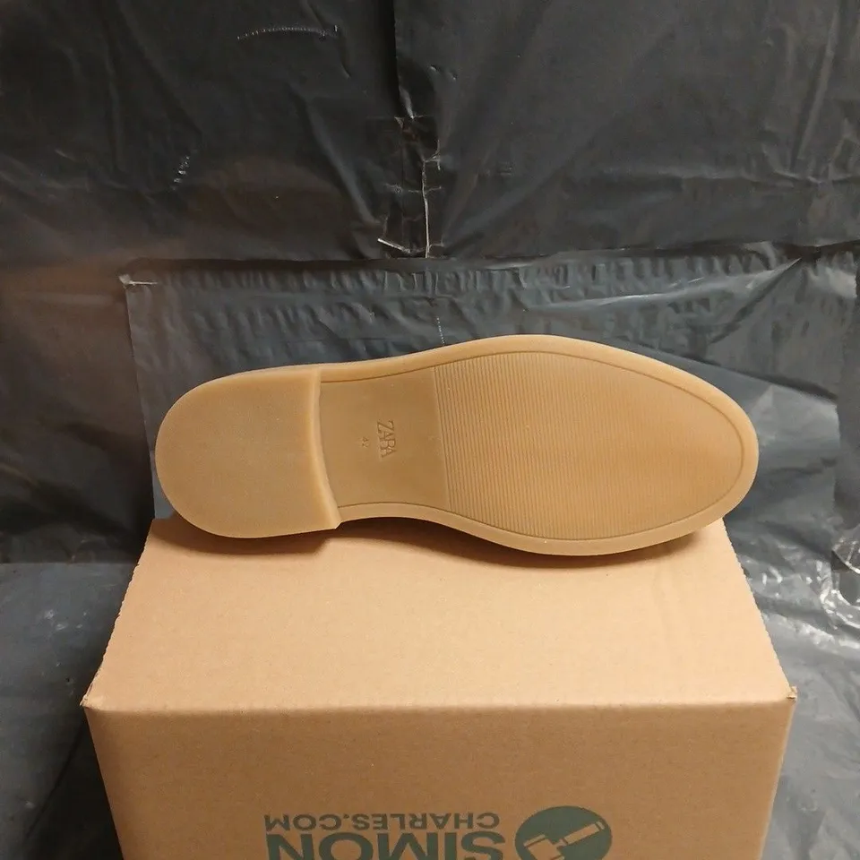 ZARA TAN SUEDE CHELSEA BOOTS SIZE 8 