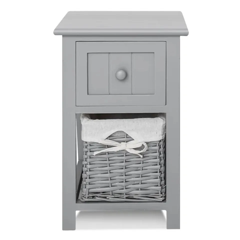 BOXED MARABLE SOLID WOOD BEDSIDE TABLE