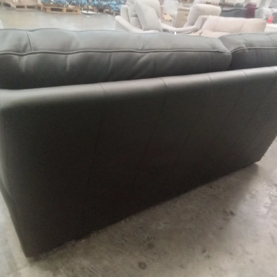 DESIGNER G PLAN MADE SEATTLE 3 SEATER SOFA - CAMBRIDGE SLATE LEATHER 