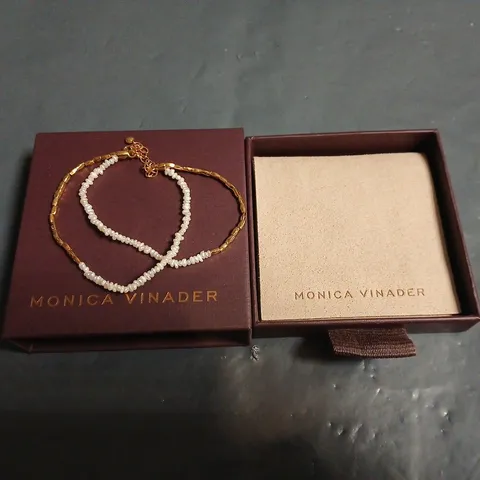 BOXED MONICA VINADER MINI NUGGET PEARL BEADED BRACELET