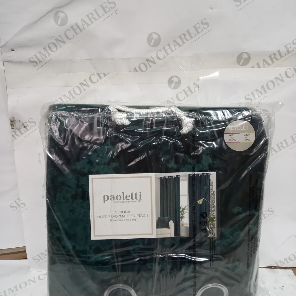 RIVA VERONA EYELET LINED CURTAINS APPROX 229CM X 137CM RRP £70