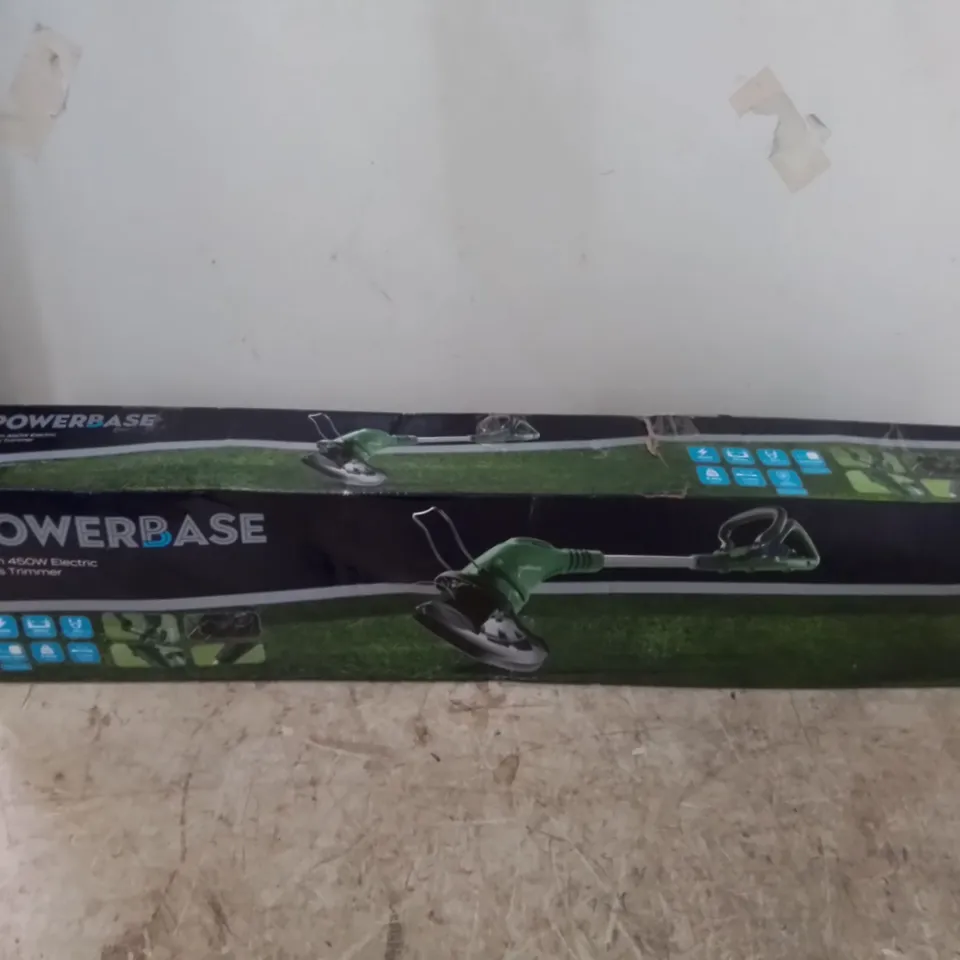 BOXED POWERBASE 30CM 450W ELECTRIC GRASS TRIMMER 
