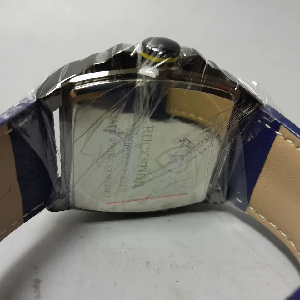 MEN’S RUCKSTUHL R300 CHRONOGRAPH WATCH –  MULTI FUNCTION DIAL  -3ATM WATER RESISTANT – LEATHER STRAP 