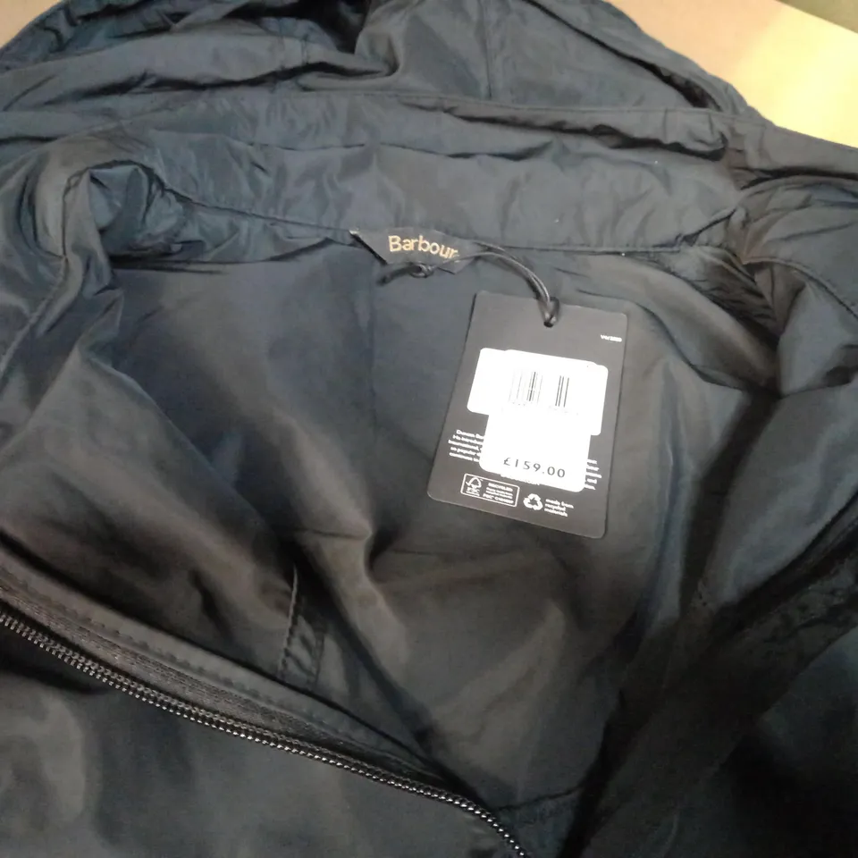 BARBOUR BLACK SHOWER PROOF JACKET - SIZE 14