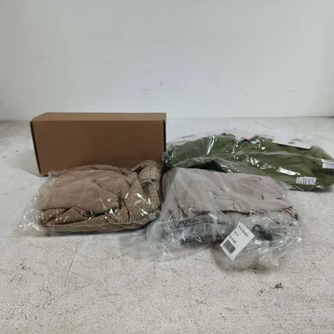 BOX OF APPROXIMATELY 20 ASSORTED ITEMS TO INCLUDE SHOES, CLOTHING ETC